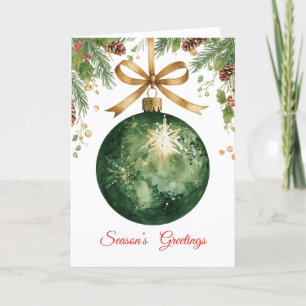 Christmas Tree Ornament Folded Holiday Card