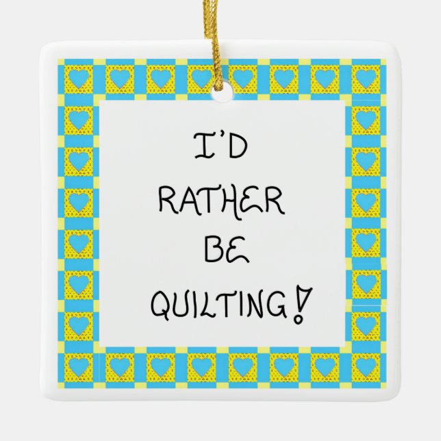 Christmas tree ornament for quilter-Quilting quote (Front)