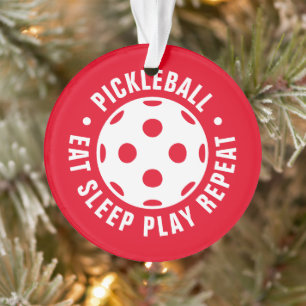 Christmas tree ornament gift for pickleball player