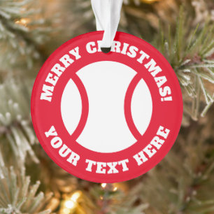 Christmas tree ornament gift for tennis player