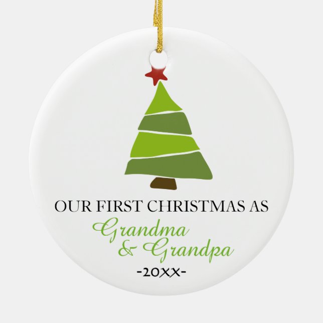 Christmas tree ornament Grandma and Grandpa (Back)