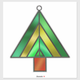 Christmas Tree Ornament Stained Glass Look