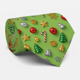 Christmas Tree Ornaments, Candy Cane, Light Green Tie