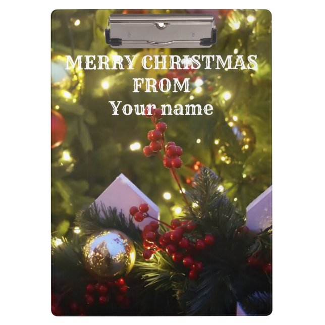 Christmas tree ornaments clipboard (Front)