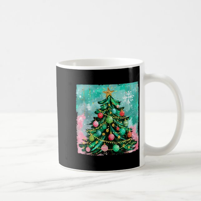 Christmas Tree Ornaments Holiday Xmas Lights Men W Coffee Mug (Right)
