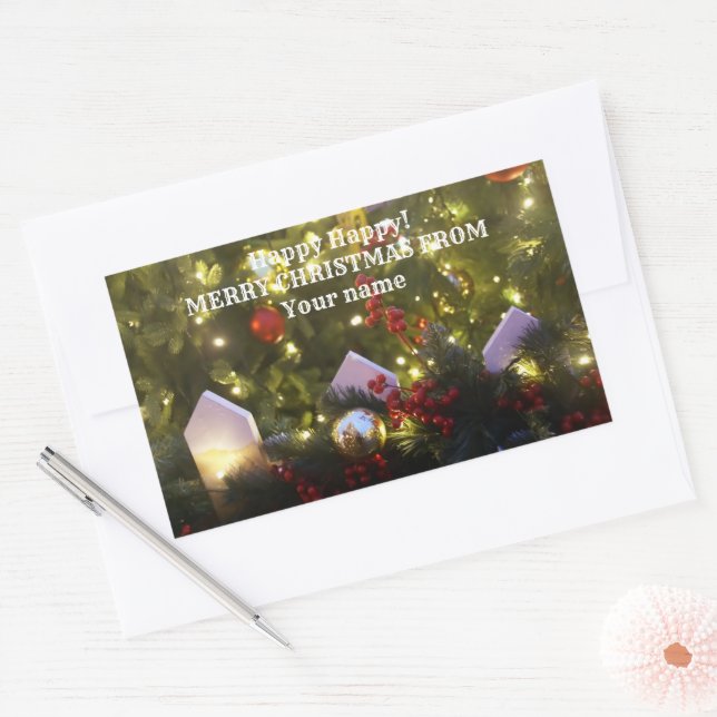 Christmas tree ornaments sticker (Envelope)