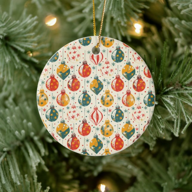Christmas Tree Ornaments Vintage All Over Print  (Tree)