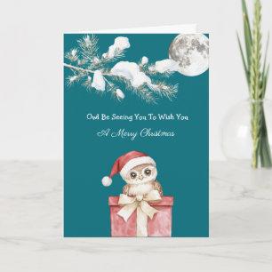 Christmas Tree Owl in a Box Card