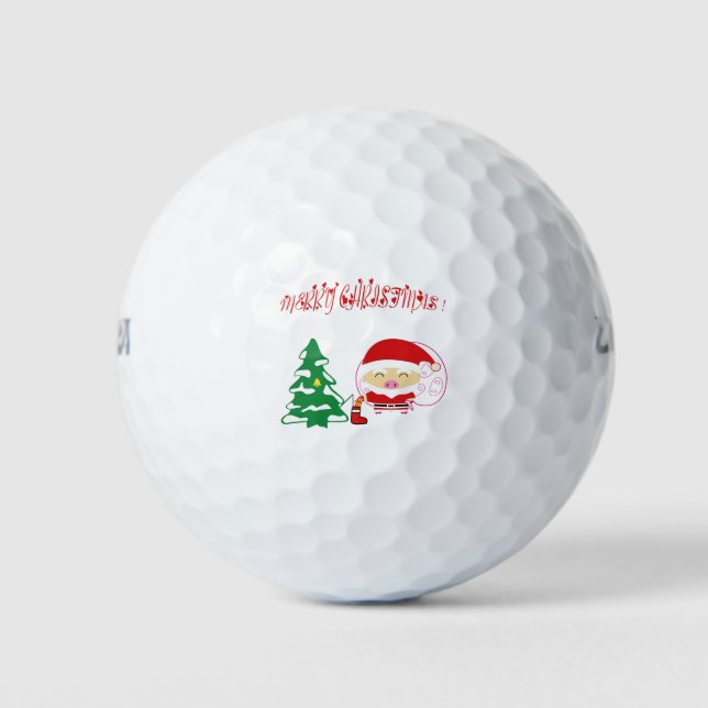 Christmas tree paper placemat golf balls (Front)