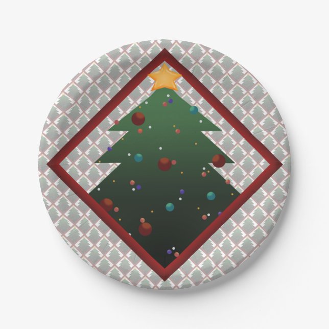 Christmas Tree Paper Plate (Front)