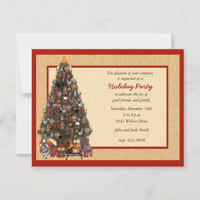 Christmas Tree Party Invitation (Front)