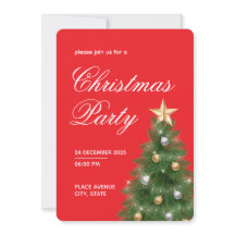 Christmas Tree Party Invitation