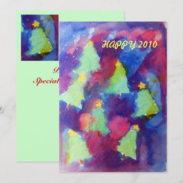 CHRISTMAS TREE - PARTY INVITATION (Front/Back)