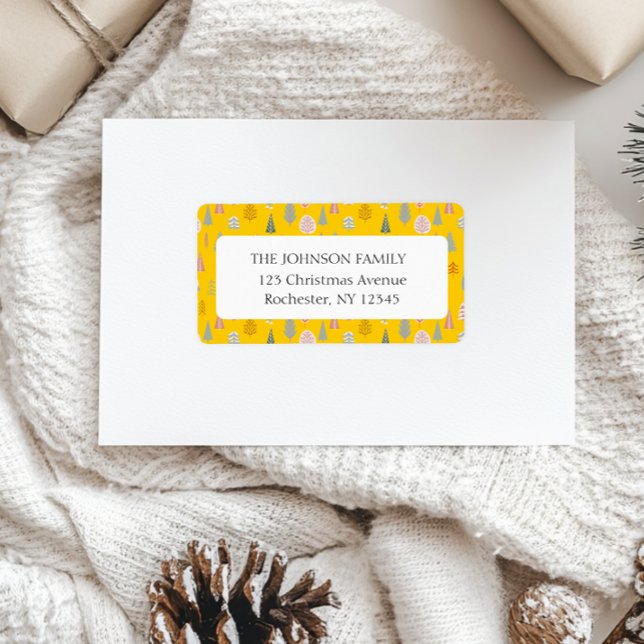 Christmas Tree Pattern Address Label (Creator Uploaded)