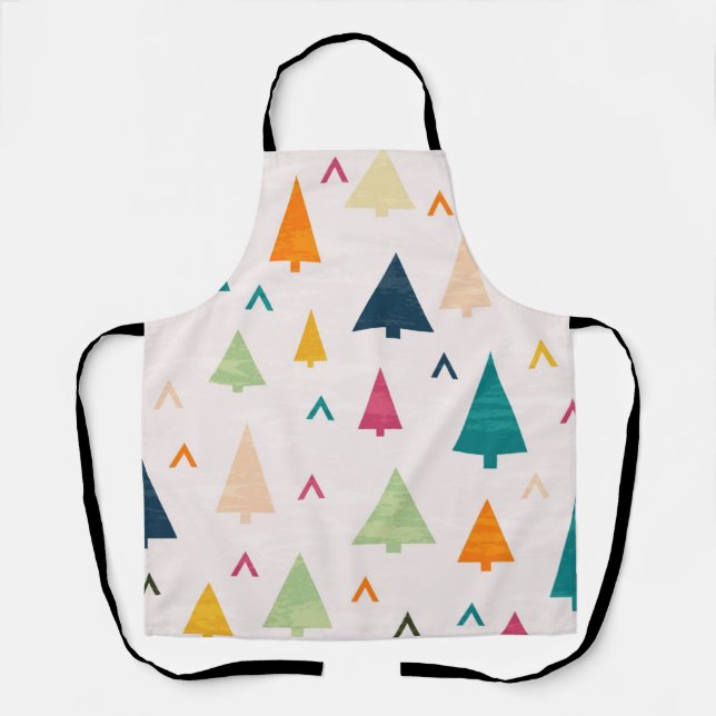 Christmas tree pattern apron (Front)