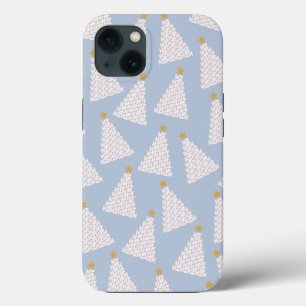 Christmas Tree Pattern Blue iPhone 13 Case