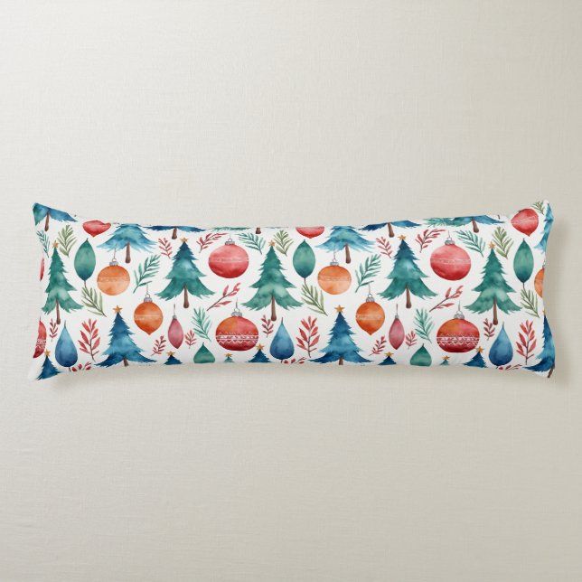 Christmas Tree Pattern Body Pillow (Front)