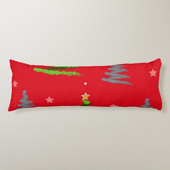 Christmas tree pattern body pillow (Front)