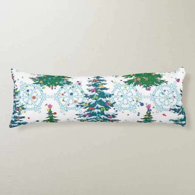 Christmas tree pattern body pillow (Front)