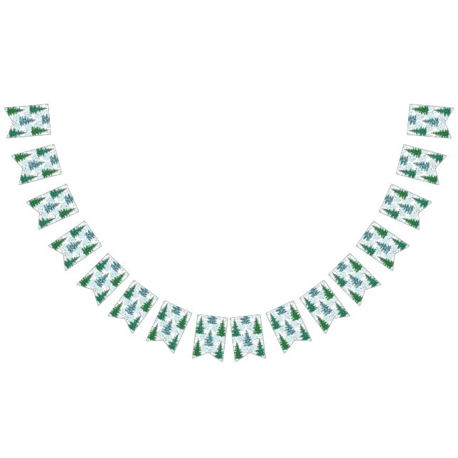 Christmas tree pattern bunting flags (All)