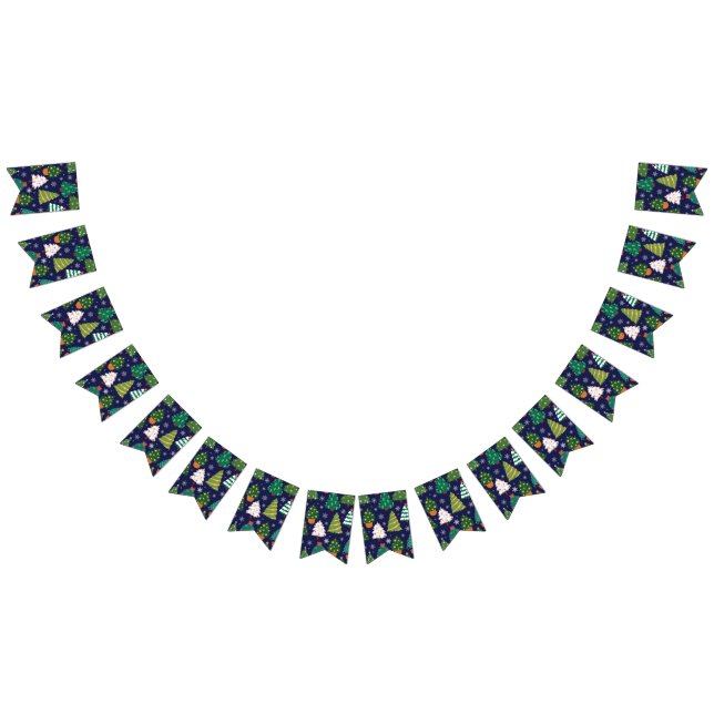 Christmas tree pattern bunting flags (All)