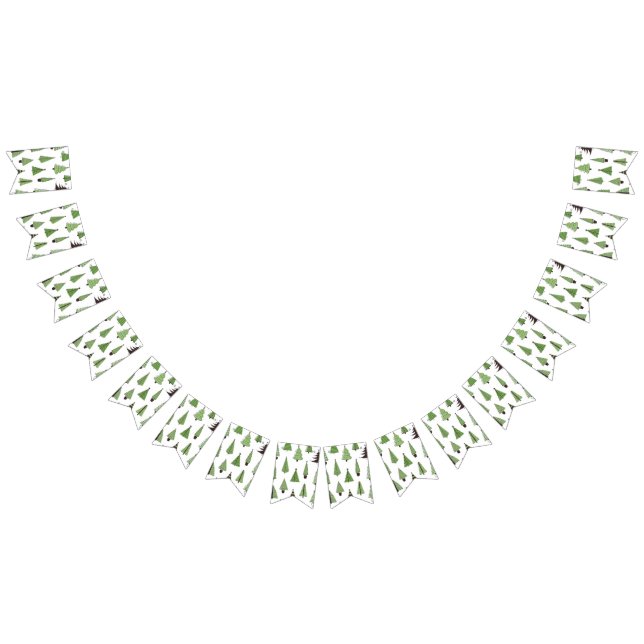 Christmas tree pattern bunting flags (All)