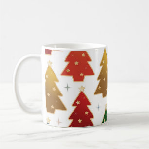 Christmas tree pattern coffee mug