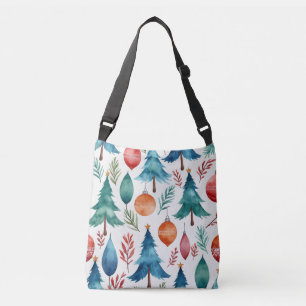 Christmas Tree Pattern Crossbody Bag