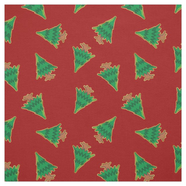Christmas Tree Pattern Fabric (Swatch)