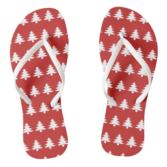 Christmas Tree Pattern Flip Flops (Footbed)