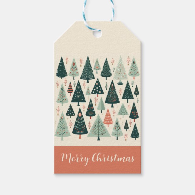 Christmas Tree Pattern Gift Tags (Front)