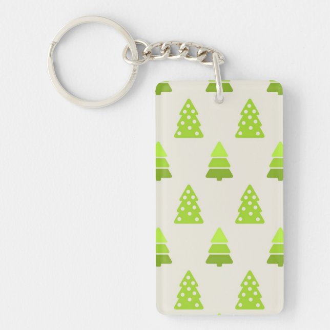 Christmas tree pattern keychain (Front)