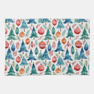 Christmas Tree Pattern Kitchen Towel