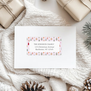 Christmas Tree Pattern Label