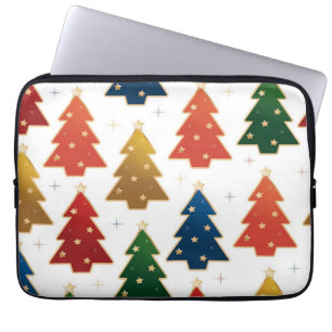 Christmas tree pattern laptop sleeve