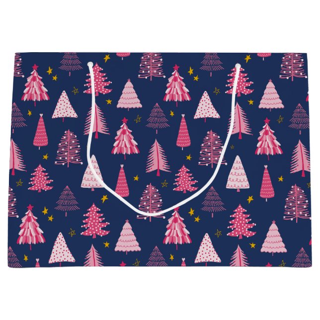 Christmas Tree Pattern Large Gift Bag (Front)