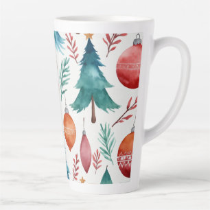 Christmas Tree Pattern Latte Mug