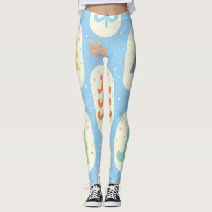Christmas tree pattern leggings
