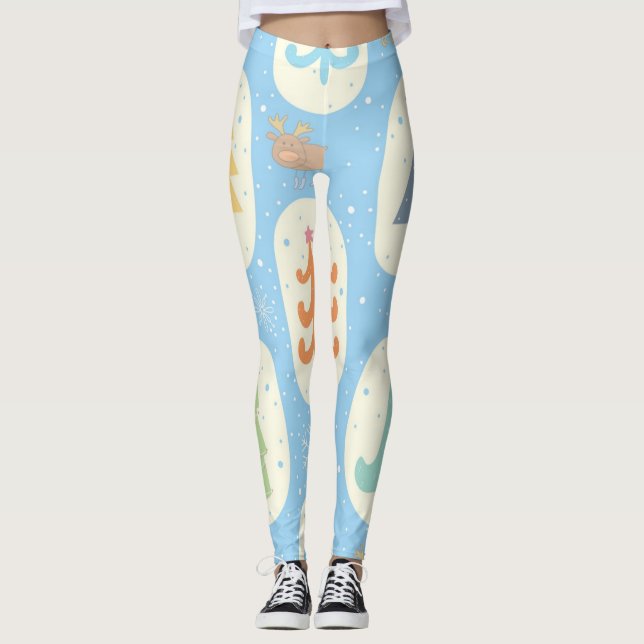 Christmas tree pattern leggings (Front)