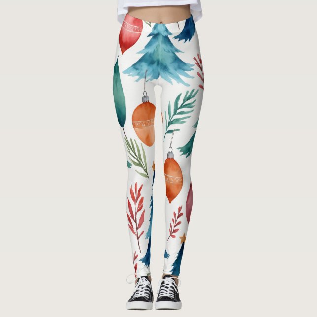 Christmas Tree Pattern Leggings (Front)