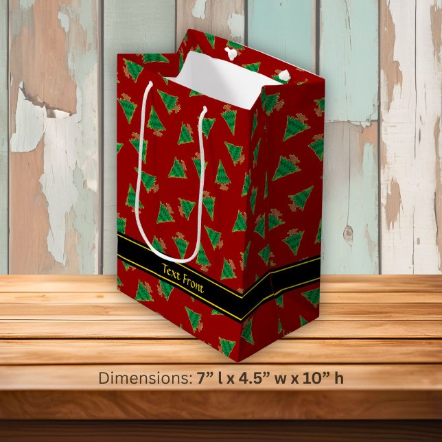 Christmas Tree Pattern Medium Gift Bag (Creator Uploaded)