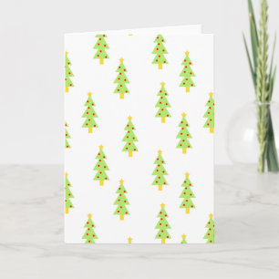 christmas tree pattern mid century modern vintage holiday card