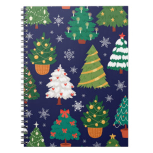 Christmas tree pattern notebook