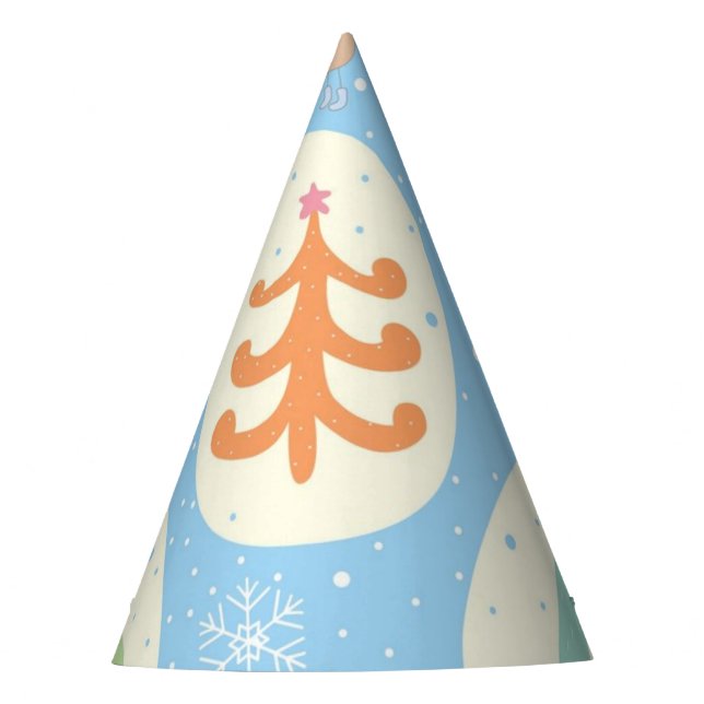 Christmas tree pattern party hat (Front)
