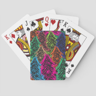 Christmas tree pattern playing cards