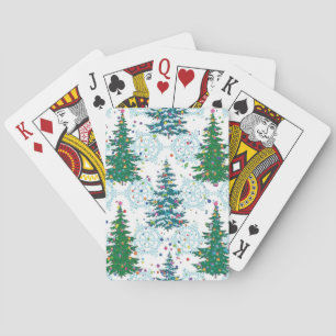 Christmas tree pattern playing cards