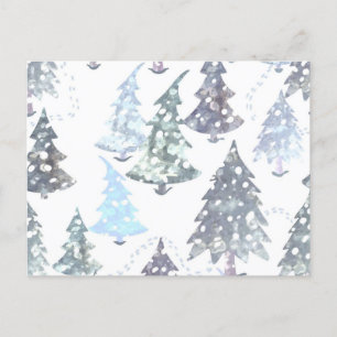 Christmas tree pattern postcard