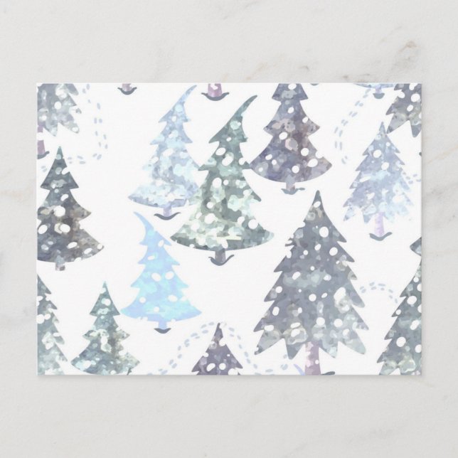 Christmas tree pattern postcard (Front)
