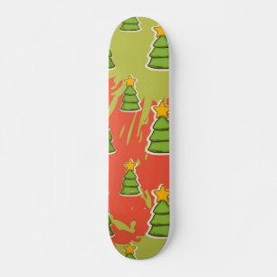 Christmas tree pattern skateboard