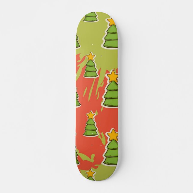 Christmas tree pattern skateboard (Front)